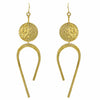 Abstract Brass Earrings-Earrings-Siesta Crafts