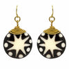 Starburst Batik Bone Earrings-Earrings-Siesta Crafts