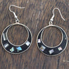 Elena Black Shell Earrings