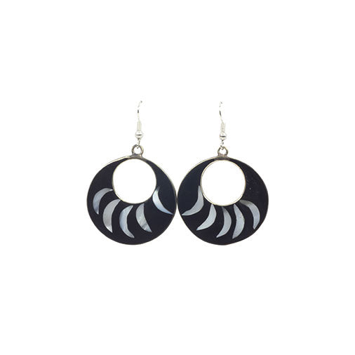 Crescent Oval Earrings