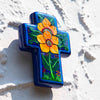 Mexican Painted Sunflower Block Cross