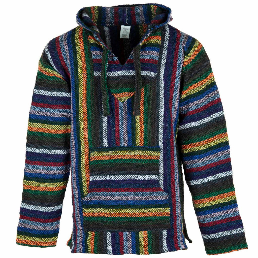 Baja Top - Vibrant Stripe-Baja Hoodies-Siesta Crafts