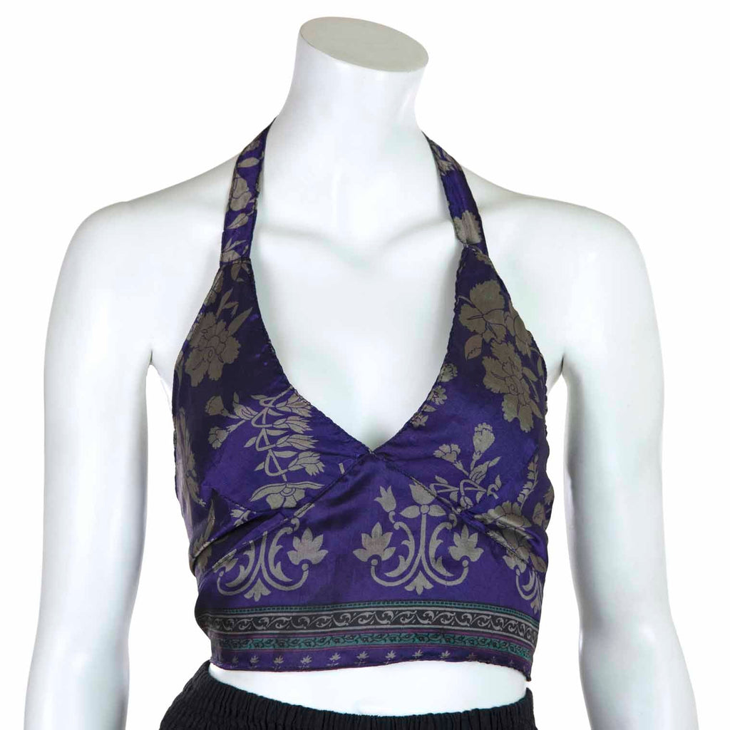 Recycled Sari Bralette Halter Top