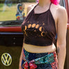 Moon Phases Design Halter Neck Top