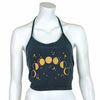 Moon Phases Design Halter Neck Top