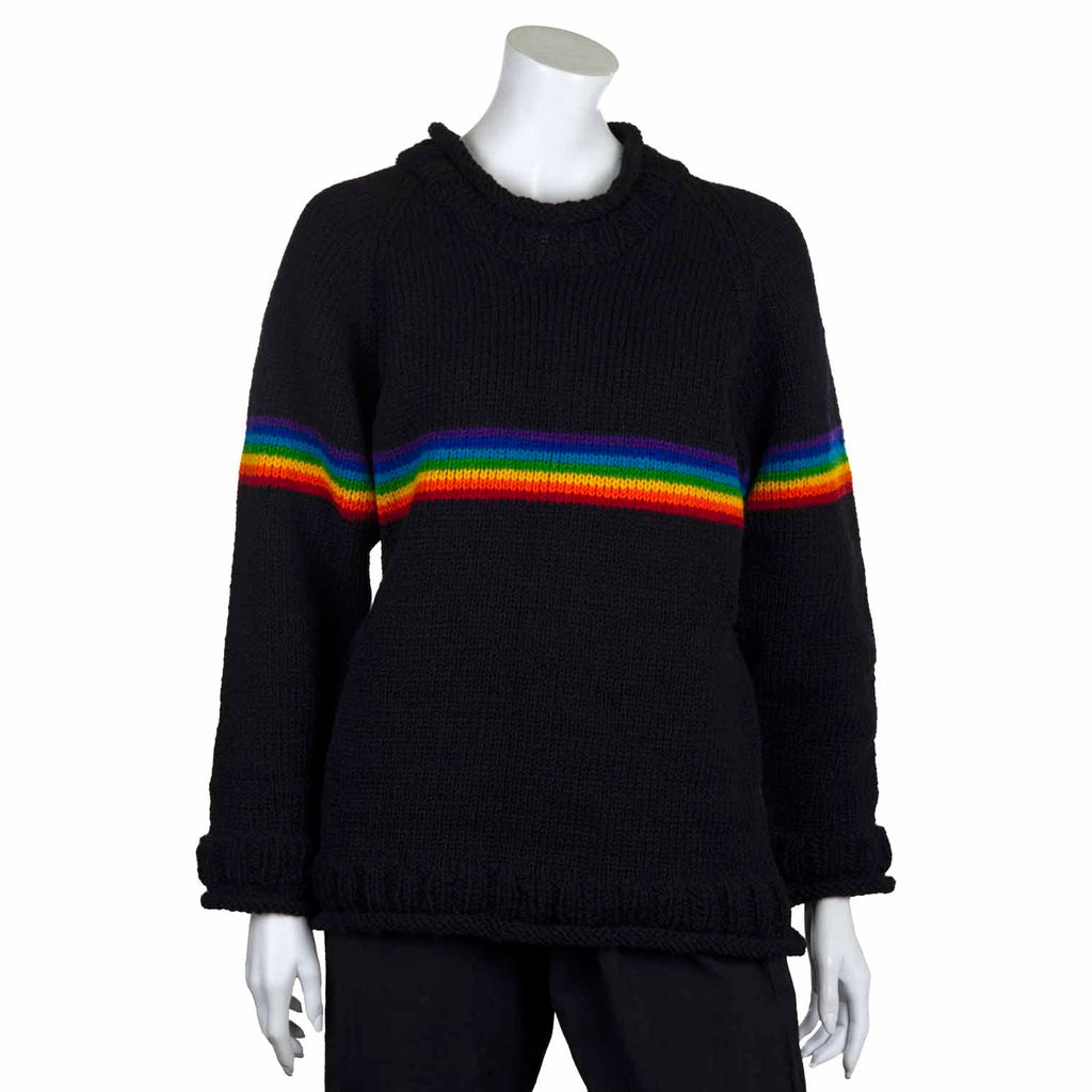 Rainbow Stripe Jumper-Jumpers, Hoodies & Cardigans-Siesta Crafts