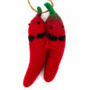 Chilli Pair Felt Hanging Decoration