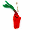 Wonky Carrot Felt Hanging Decoration