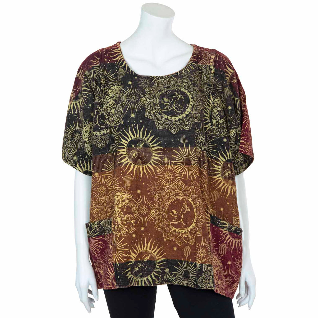 Sun and Moon Artist Smock Top