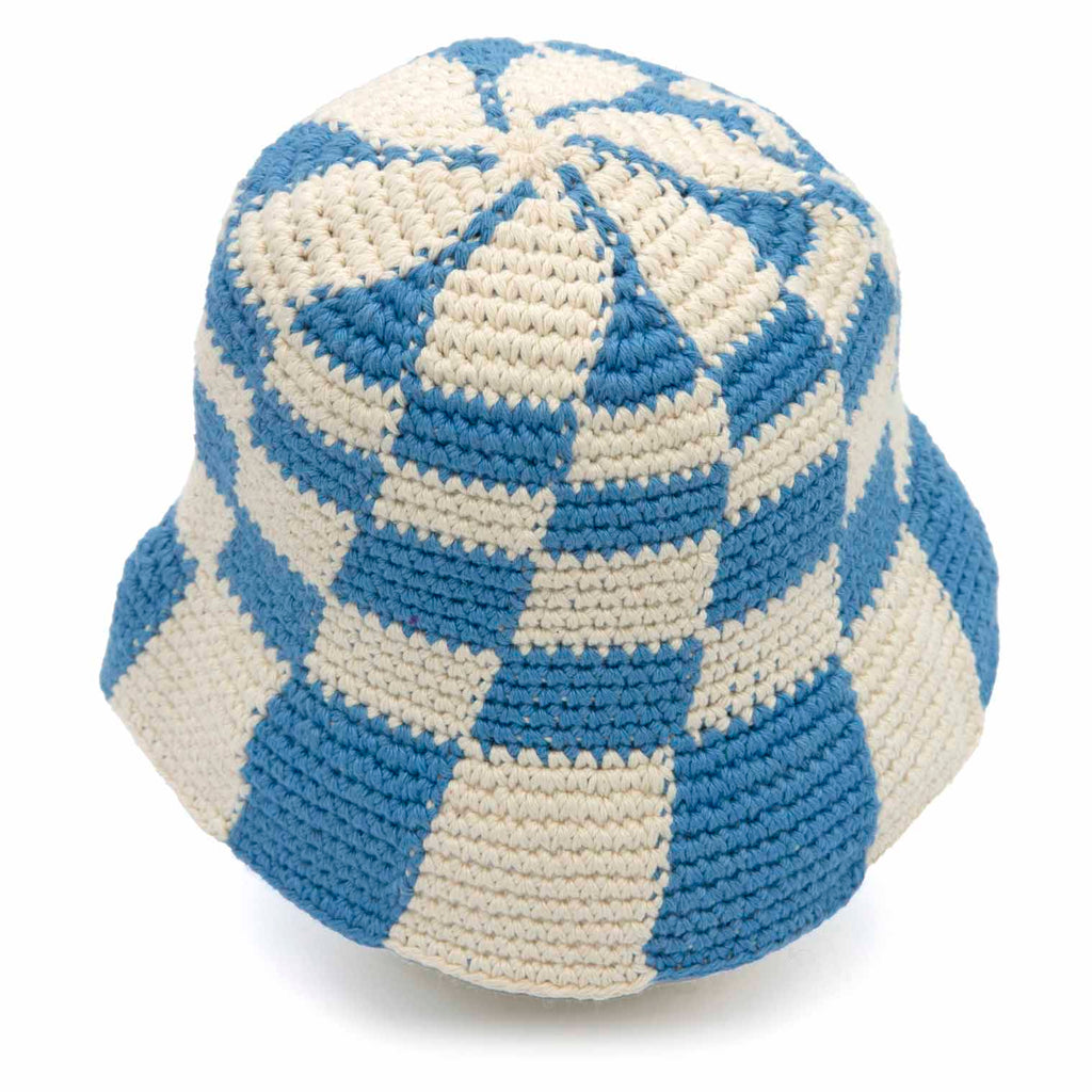 Warped Checked Crocheted Hat-Hats-Siesta Crafts