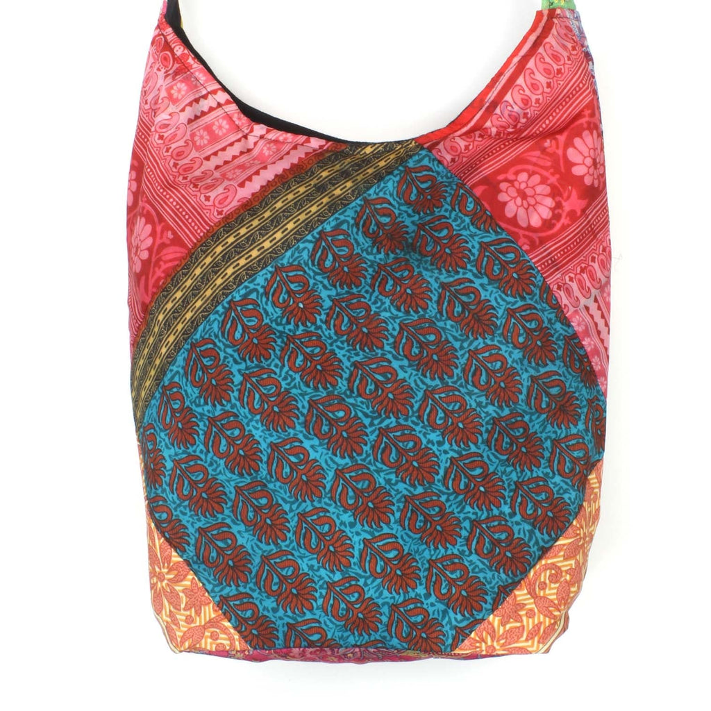 Patchwork Recycled Sari Shoulder Bag-Bags & Purses-Siesta Crafts