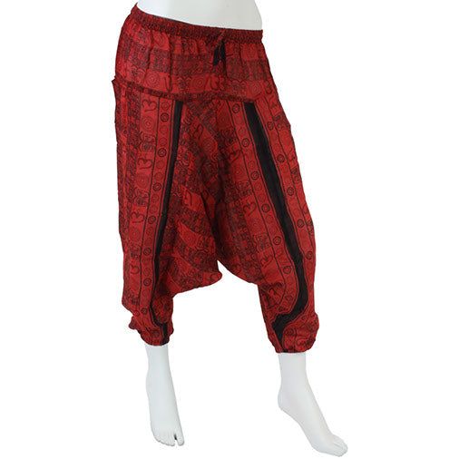 Loose Print Ali Baba Trousers-Trousers-Siesta Crafts