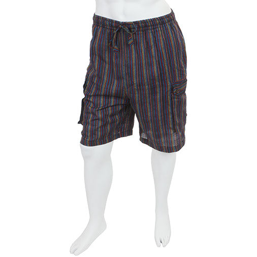 Nepalese Stripe Board Shorts-Shorts-Siesta Crafts