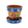 Mithila Pot and Saucer Small-Plant Pots, Vases & Hangers-Siesta Crafts