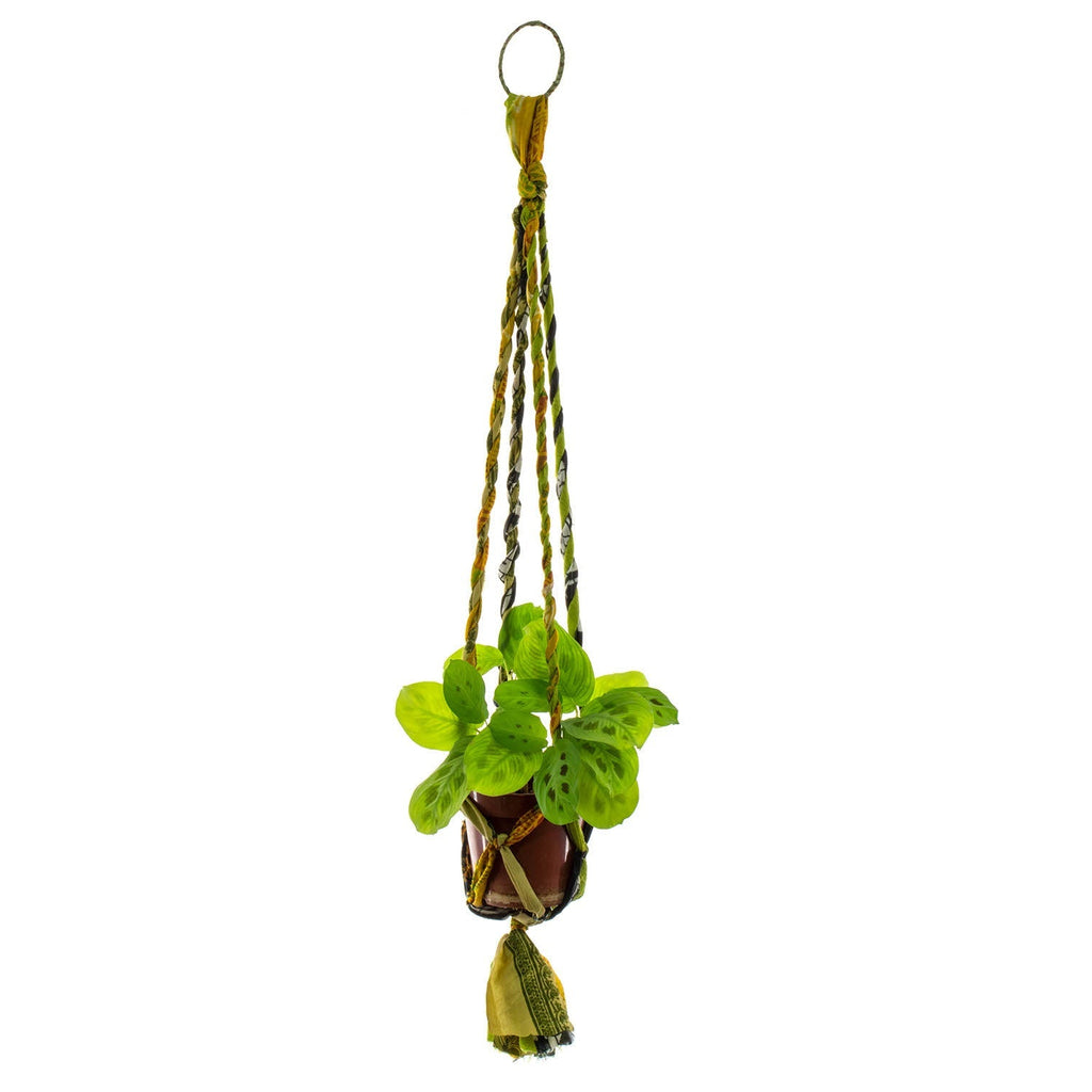 Recycled Sari Plant Hanger Small