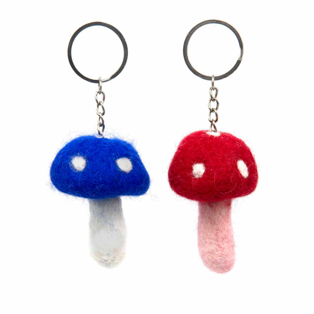 Mushroom Felt Keyring