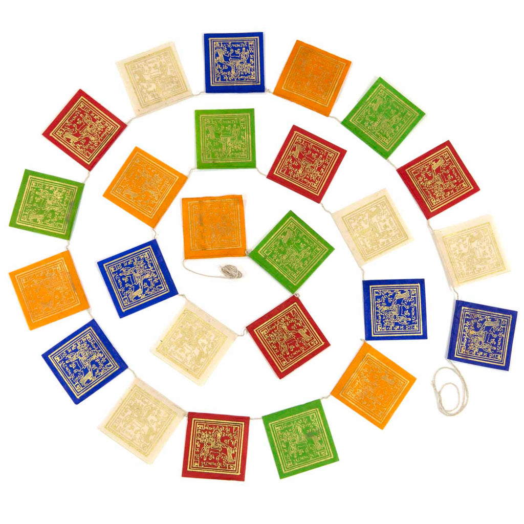 Long Lokta Paper Prayer Flags - Small