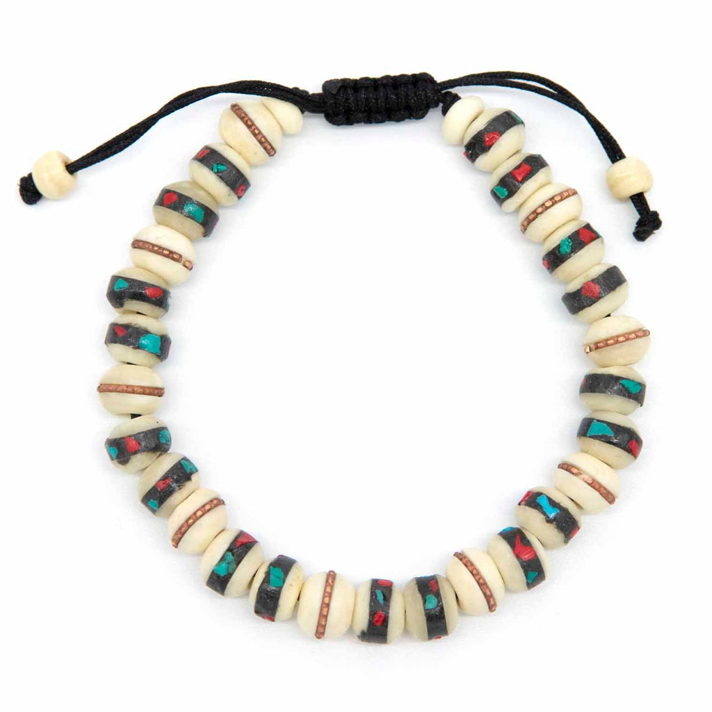 Bone Bead Bracelet - White