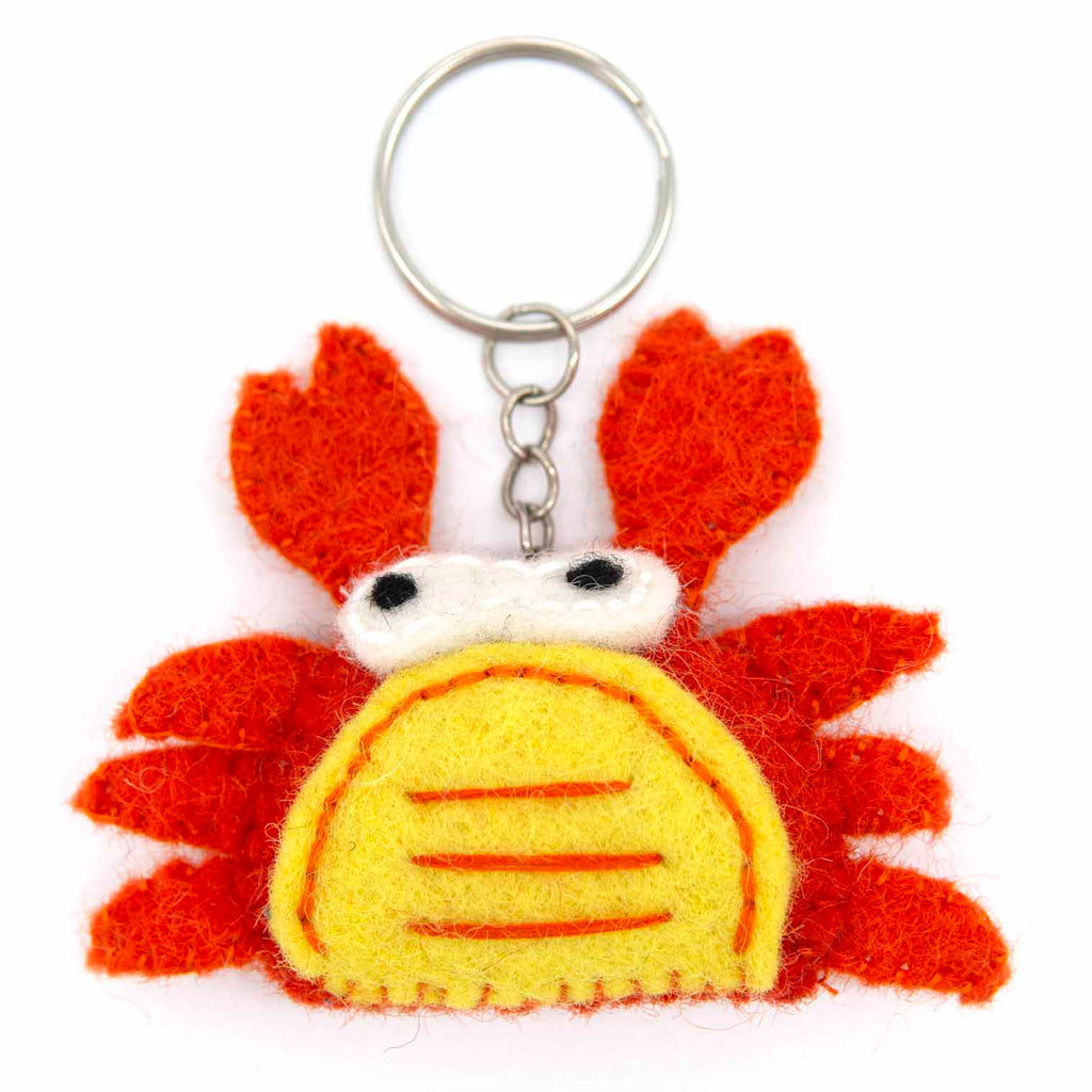 Crab Felt Keyring