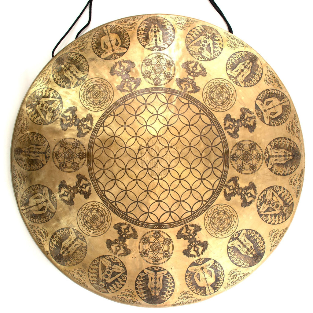 Huge Yogi Flower of Life Metal Gong No.68