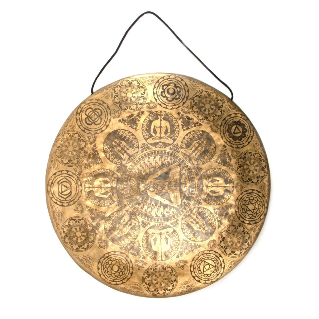 Extra Large Yogi Mandala Metal Gong No.71-Gongs-Siesta Crafts