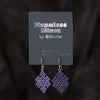 Blue Endless Knot Silver Earrings