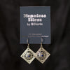 Square Mandala Silver Earrings