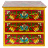 Tibetan Style Set of Three Drawers - Flowers No.392