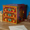 Tibetan Style Set of Three Drawers - Flowers No.392