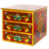 Tibetan Style Set of Three Drawers - Flowers No.392