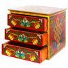 Tibetan Style Set of Three Drawers - Flowers No.392