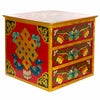 Tibetan Style Set of Three Drawers - Flowers No.392