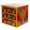 Tibetan Style Set of Three Drawers - Flowers No.398