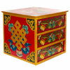 Tibetan Style Set of Three Drawers - Flowers No.398