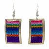 Flat Peruvian Fabric Earrings