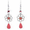 Stone Drop Flower Earrings