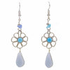 Stone Drop Flower Earrings