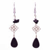 Stone Drop Loop Earrings