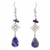 Stone Drop Loop Earrings