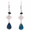 Stone Drop Loop Earrings