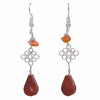 Stone Drop Loop Earrings