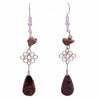 Stone Drop Loop Earrings