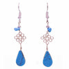 Stone Drop Loop Earrings