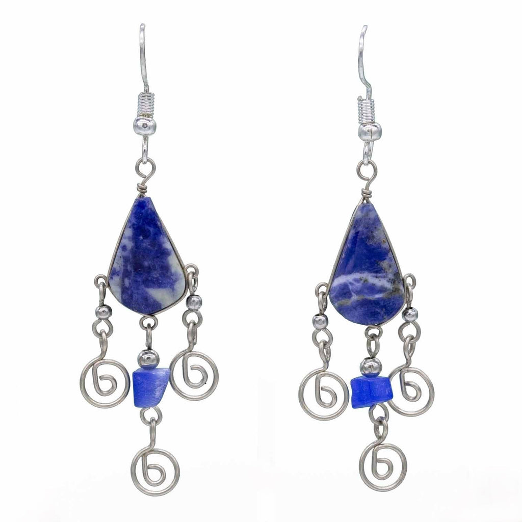 Spiral Drop Earrings-Earrings-Siesta Crafts