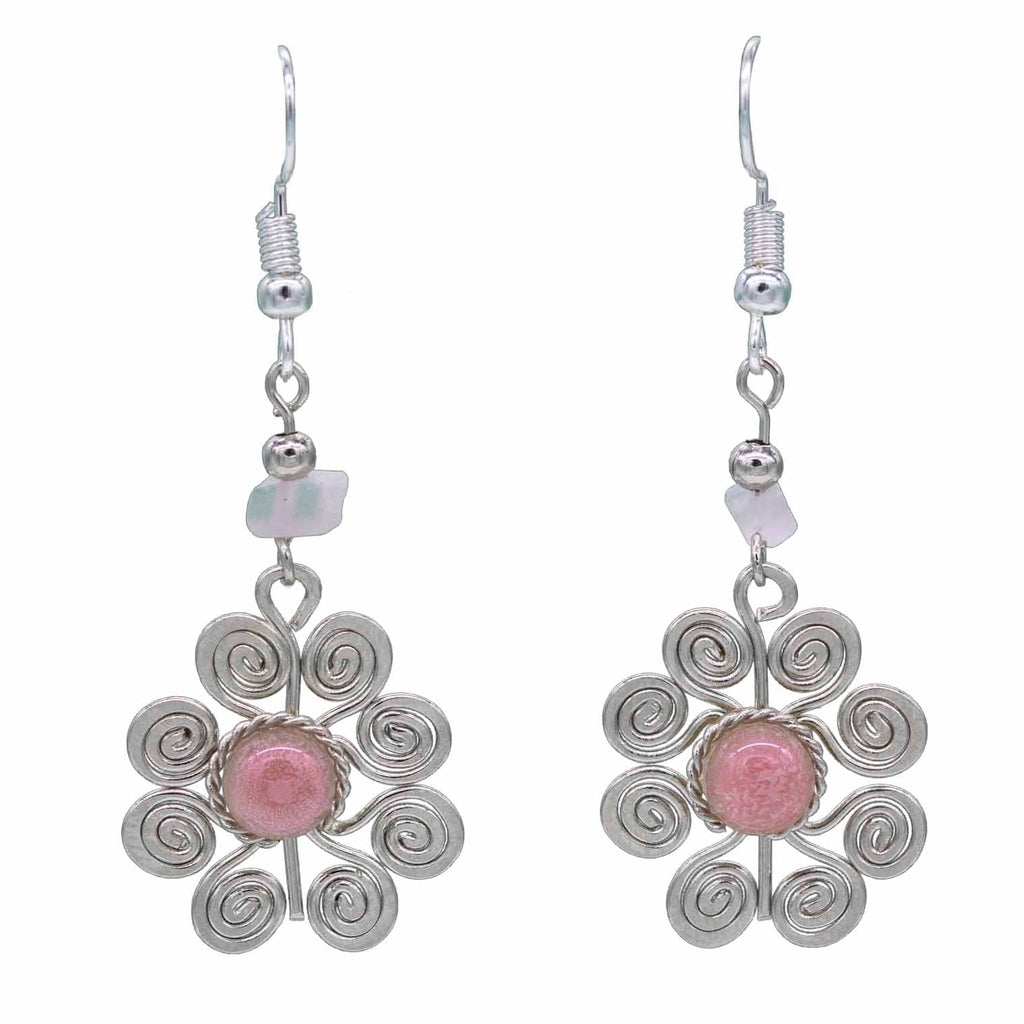 Spiral Flower Earrings