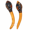 Carved Gourd Maracas (pair)