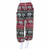 Drawstring Elephant Print Trousers