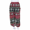 Drawstring Elephant Print Trousers-Trousers-Siesta Crafts