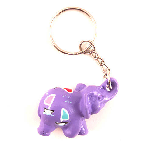 Mini Painted Elephant Keyring