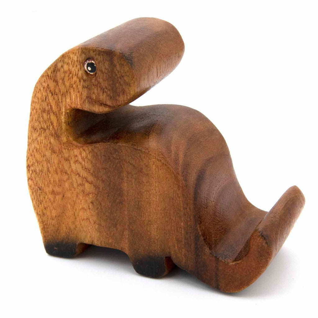 Carved Mobile Phone Stand - Dinosaur